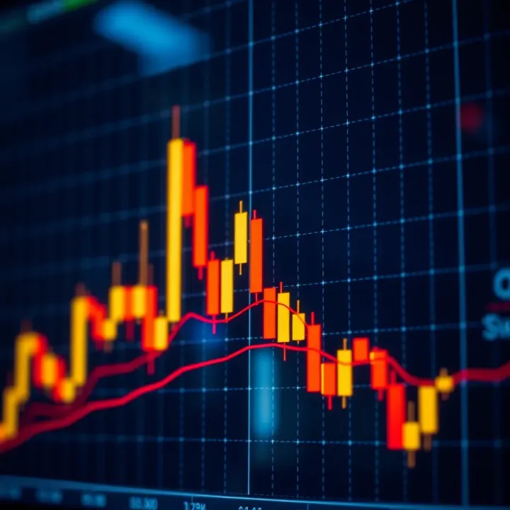 Chart depicting multiple bearish candlestick patterns indicating a downtrend in market prices