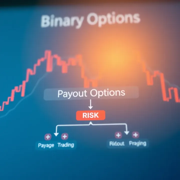 Diagram illustrating the payout structure and risk in binary options investment