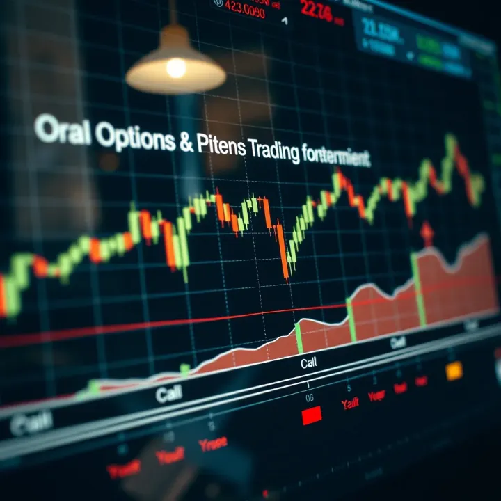 Graph illustrating the mechanism of binary options trading with call and put choices