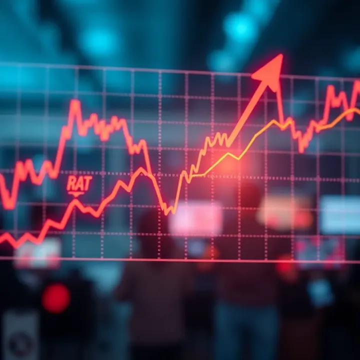 Visual Representation of Binary Options Trading Trends Graph showing upward and downward trends symbolizing binary options trading outcomes