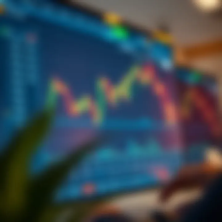 Screenshot showing the interface of a popular trading platform with graphs and tool options