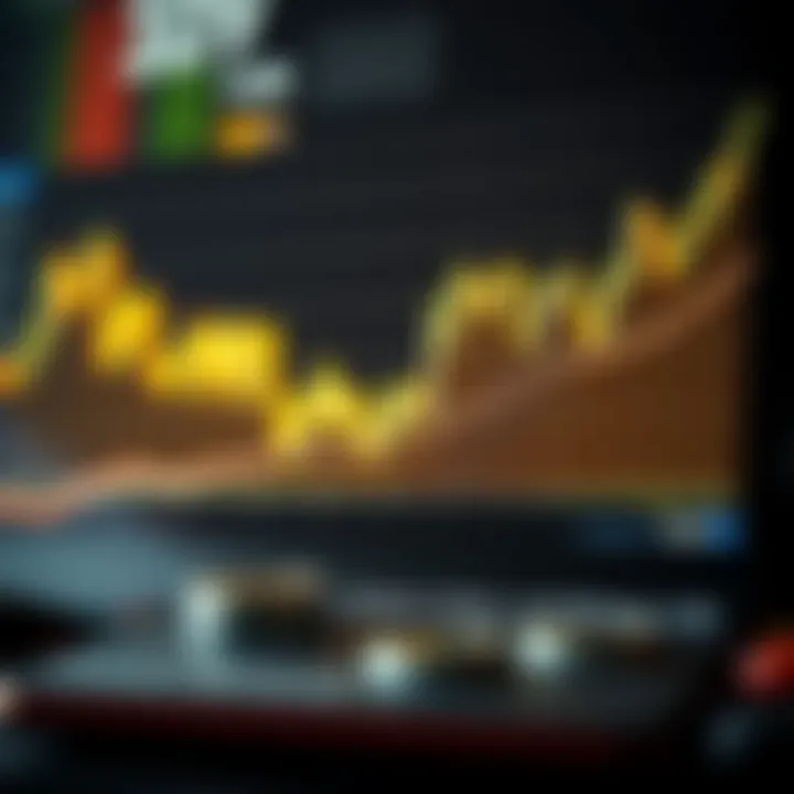 Graph showing binary options trading with no initial deposit