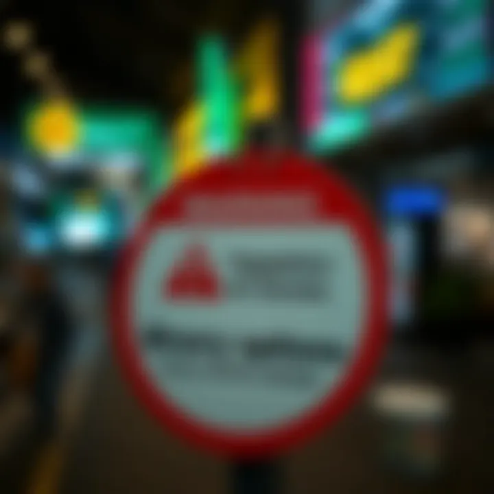 Risks and Safety Tips for Binary Options Investment in Colombia Warning sign highlighting risks of trading binary options with Colombian financial symbols