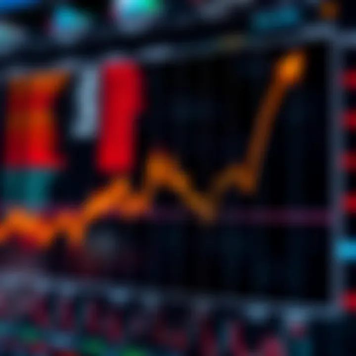 Graph showing upward and downward trends representing binary options trading