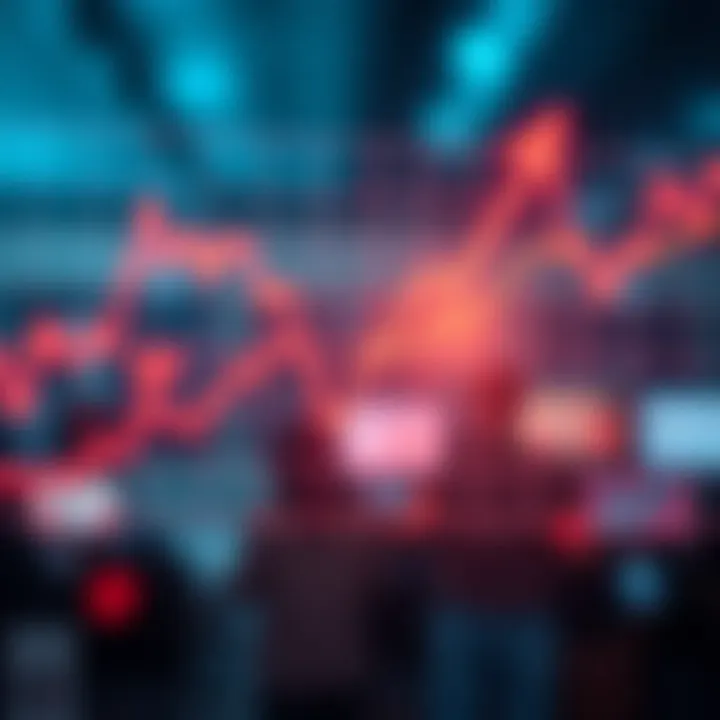 Graph showing upward and downward trends symbolizing binary options trading outcomes