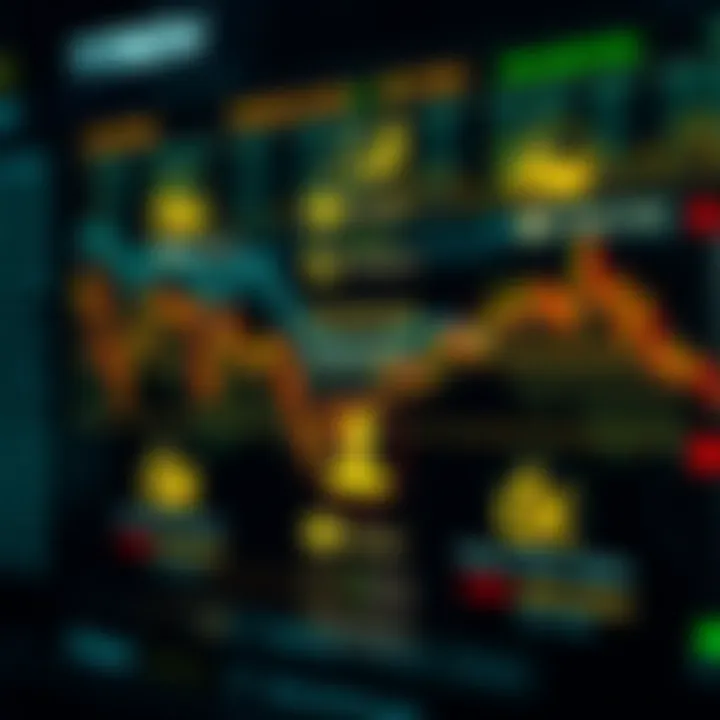 Conceptual illustration of key binary options terms with strategy icons and risk indicators