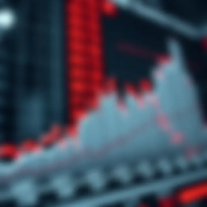 Graph illustrating currency exchange rate fluctuations influenced by economic data releases