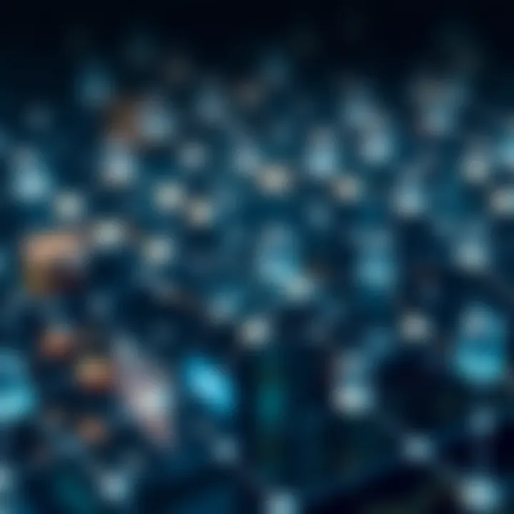 Network Illustration of Investors Copying Experienced Traders Graphic representation of copy trading strategy connecting investors with experienced traders through a network