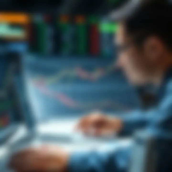 Forex trader analyzing economic calendar data for market predictions