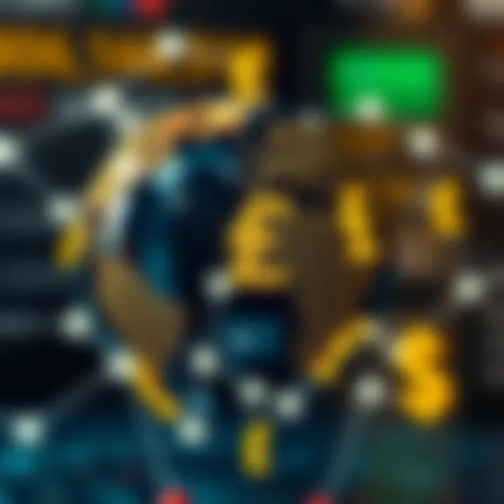 Interconnected Global Currency Symbols in Forex Trading Global currency symbols interconnected representing Forex trading