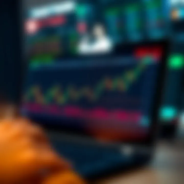 Graph showing the basic concept and mechanics of binary options trading