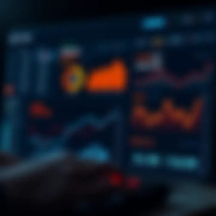 Dashboard interface showing risk levels and analytics for business management