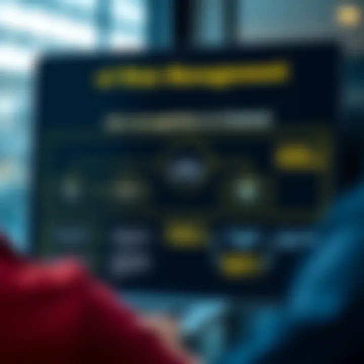 Flowchart illustrating the stages of risk management from identification to control