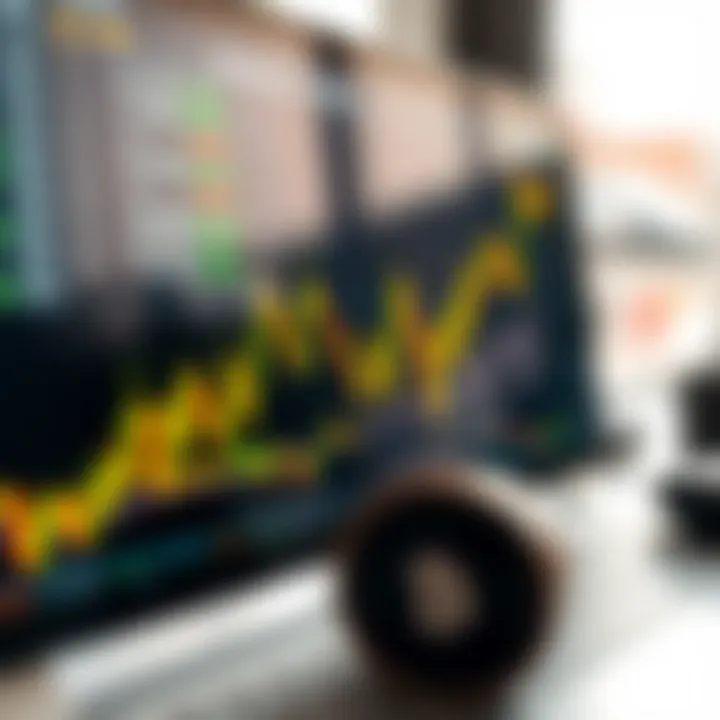 Graph illustrating market trend analysis for binary options trading