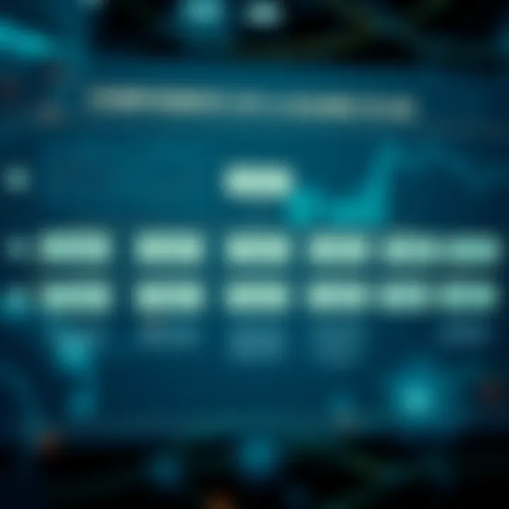 Flowchart depicting the components of a business plan technical analysis including tools and key metrics