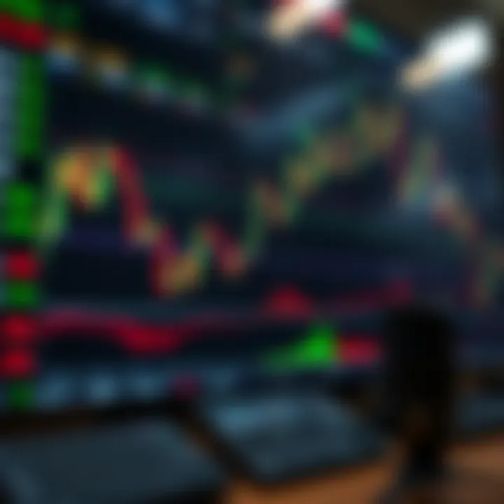 Financial market chart displaying price movements and technical indicators