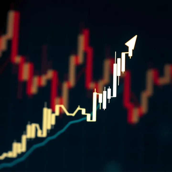 Bullish candlestick pattern with long white body indicating strong upward market momentum
