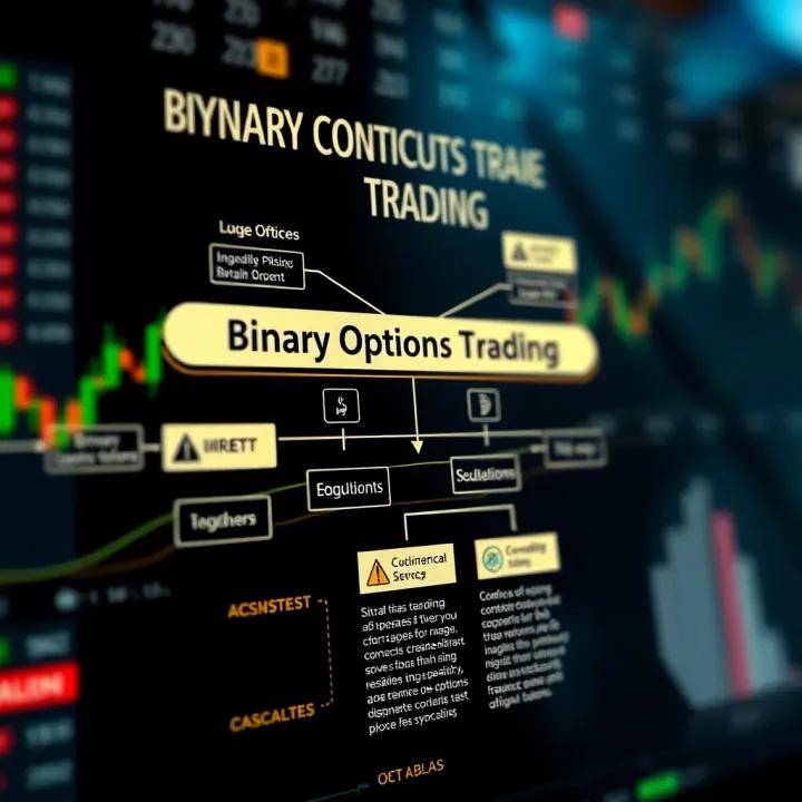 Diagram showing basic binary options trading concepts with clear labels