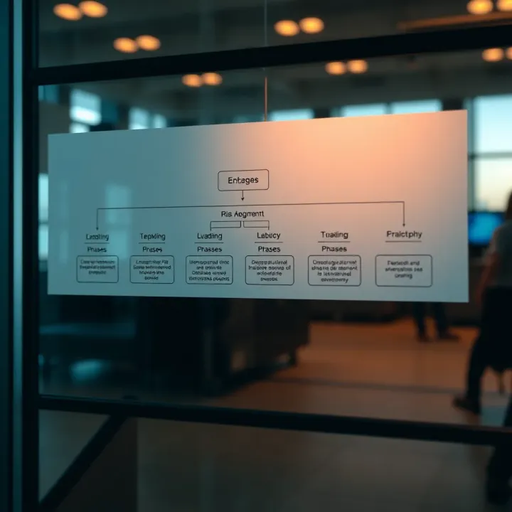 Flowchart illustrating key phases in a risk management program within an organization