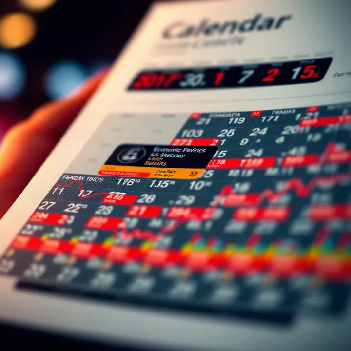 Calendar outlining key economic indicators and events in the United States