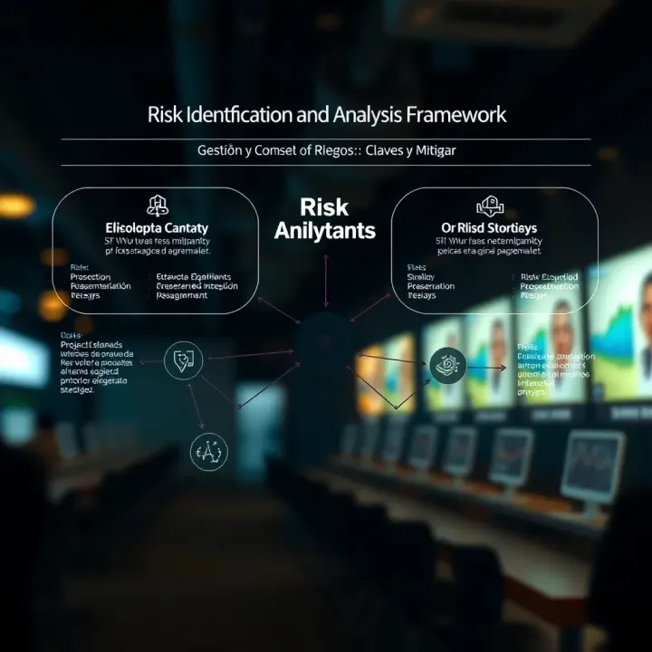 Diagram illustrating the identification and analysis of various risk factors in project management
