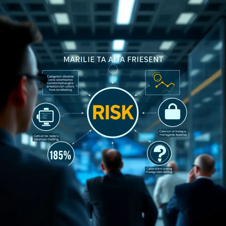Visual representation of strategic risk mitigation techniques and collaborative decision-making