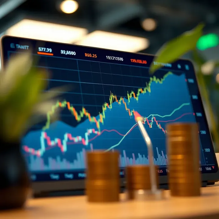 Graph showing investment growth through copying trades from experienced investors
