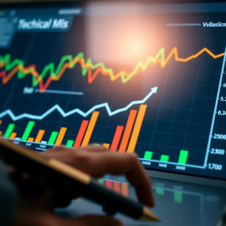 Graph showing evaluation metrics and viability indicators for a business project's technical feasibility