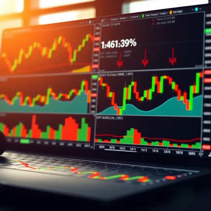 Types of Financial Market Charts and Their Uses Various financial market charts including line, bar, and candlestick charts depicting price movements