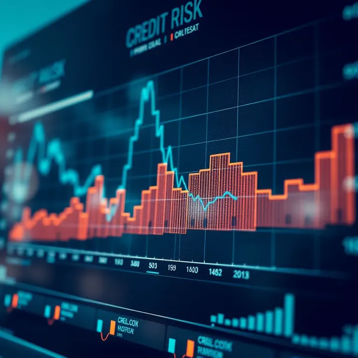 Graph depicting financial stability improvement through effective credit risk assessment and monitoring