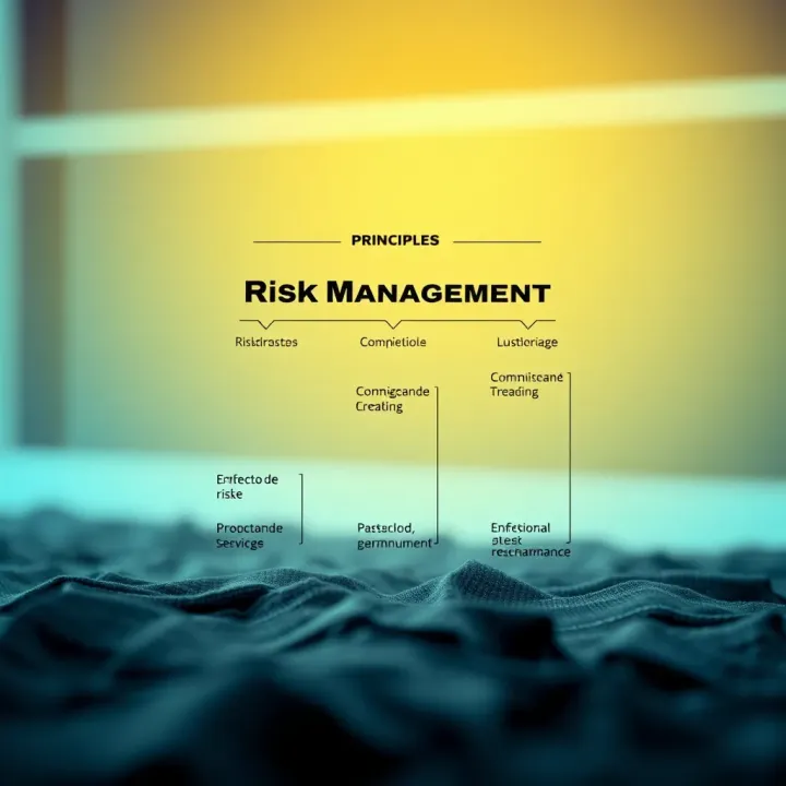 Diagram illustrating core principles and workflow stages of risk management in business environments