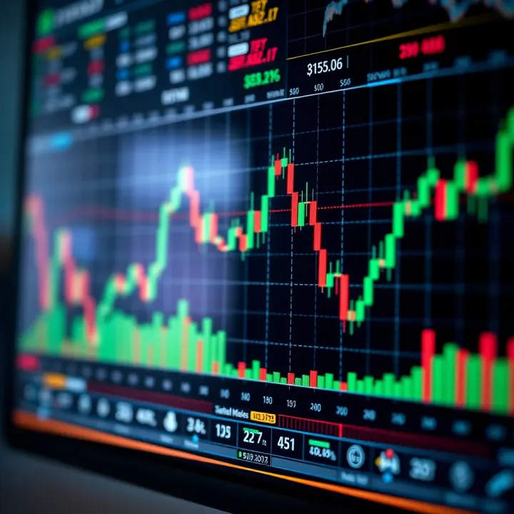 Graph illustrating key indicators and patterns for market decision-making