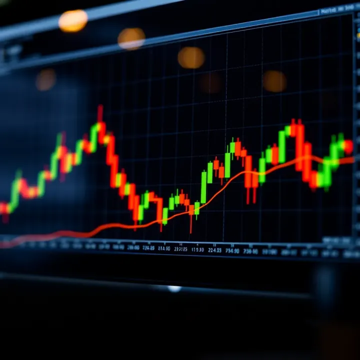 Japanese candlestick chart illustrating bullish and bearish trends in trading