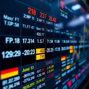 Economic Calendar Highlighting Key Financial Events Economic calendar displaying key financial events and dates on a digital screen