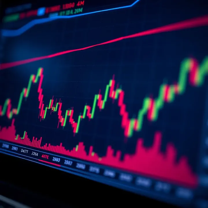 Use of Moving Averages and Volume Indicators in Market Analysis Graph showcasing moving averages and volume indicators applied to market price data