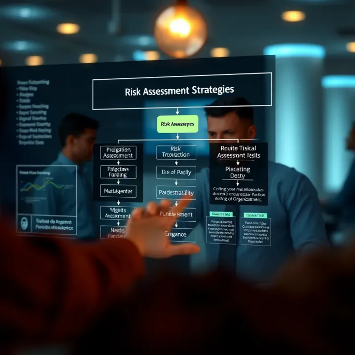 Flowchart depicting risk assessment and mitigation strategies for organizational security