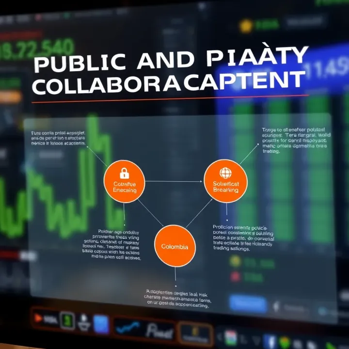 Diagram illustrating collaboration between public and private sectors in risk mitigation strategies in Colombia