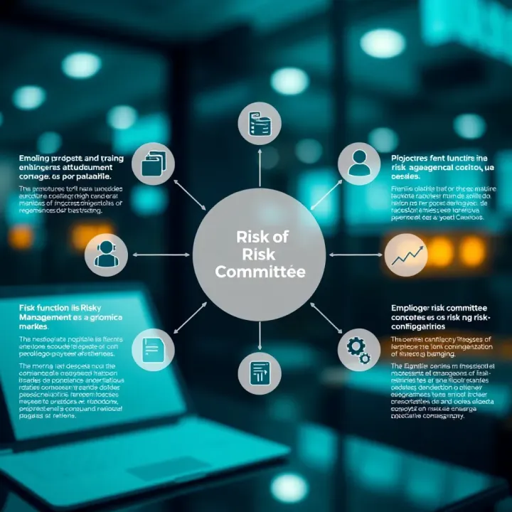 Diagram illustrating the key functions and structure of a risk management committee within an organization