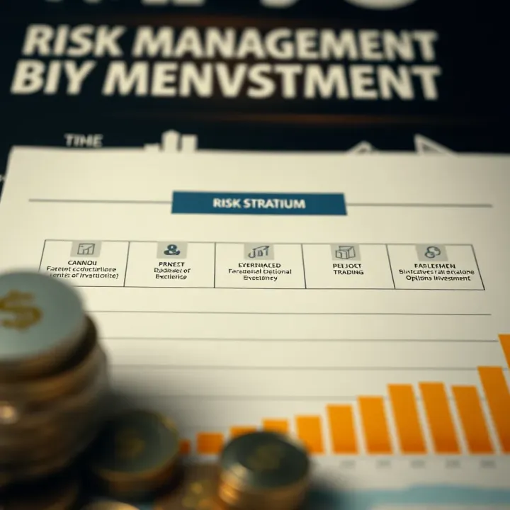 Diagram showing risk management strategies for binary options investment