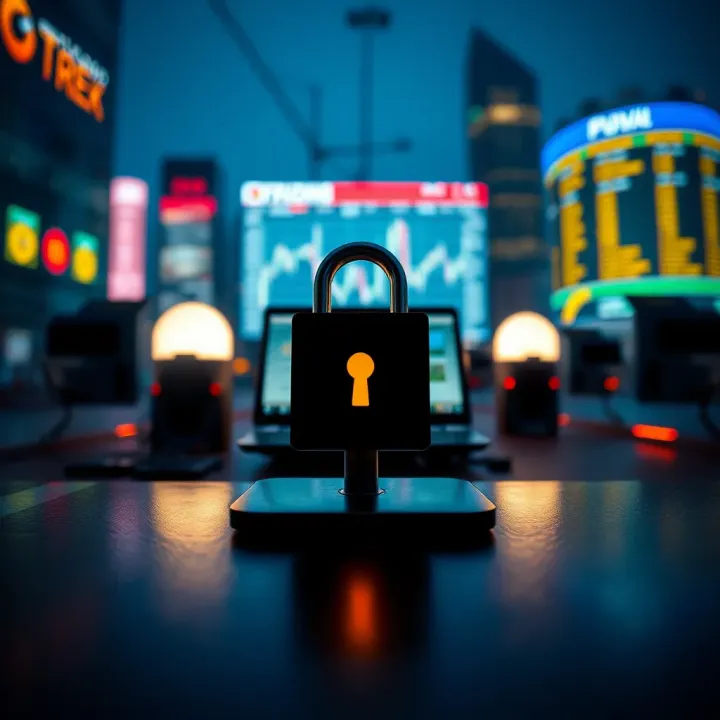 Visual representation of safe trading practices and security measures in binary options