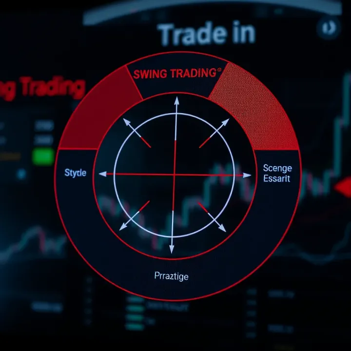 Conceptual diagram illustrating swing trading cycle and risk management