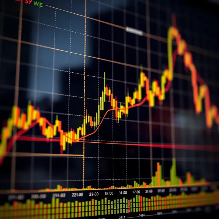 Graph showing short and medium term price movements typical in swing trading strategy