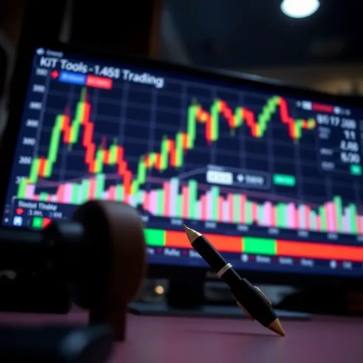 Chart displaying tools and indicators commonly used in swing trading for market analysis