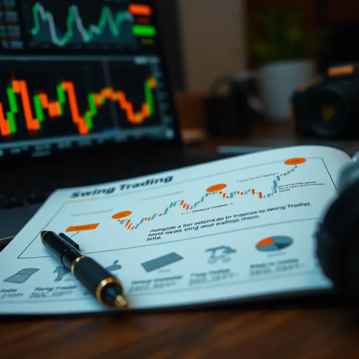 Diagram illustrating tools and techniques used in swing trading