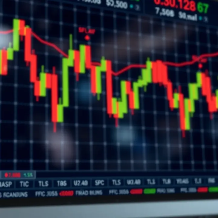 Chart showing candlestick patterns with bullish and bearish signals