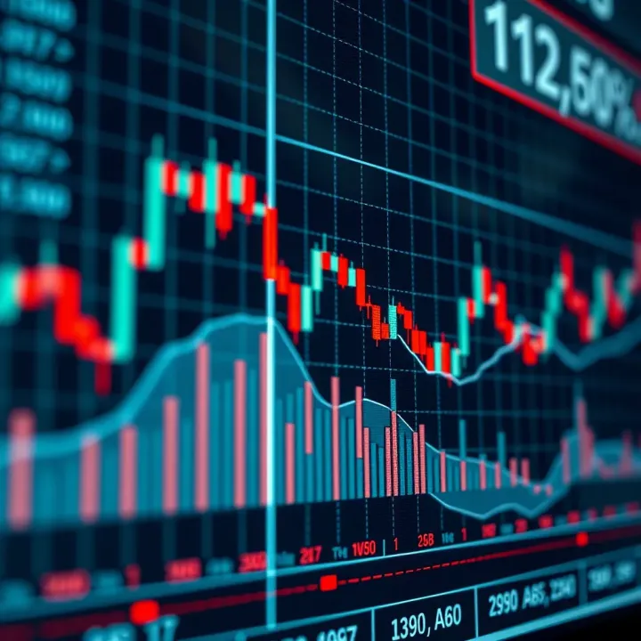 Japanese candlestick chart illustrating basic bullish and bearish patterns in stock trading