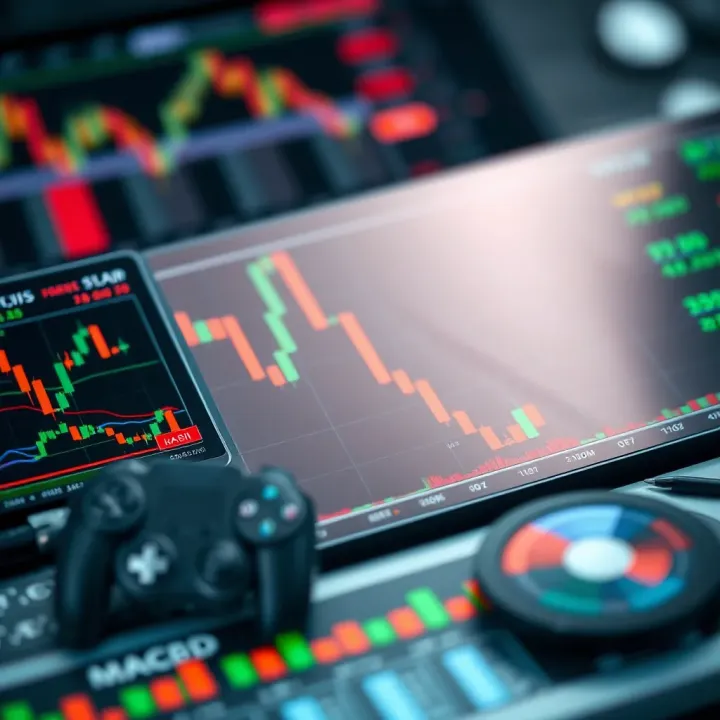Set of common technical analysis tools including moving averages, RSI, and MACD indicators