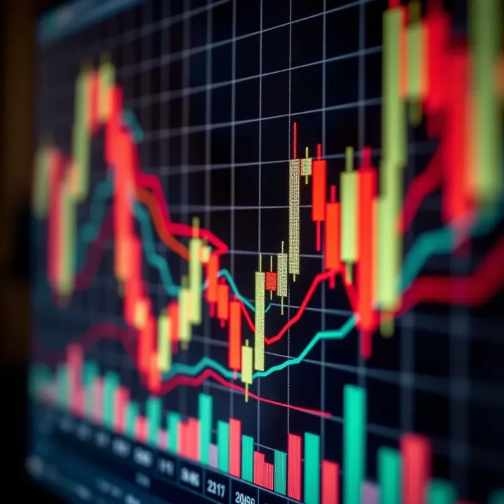 Chart displaying various candlestick patterns used in technical trading analysis